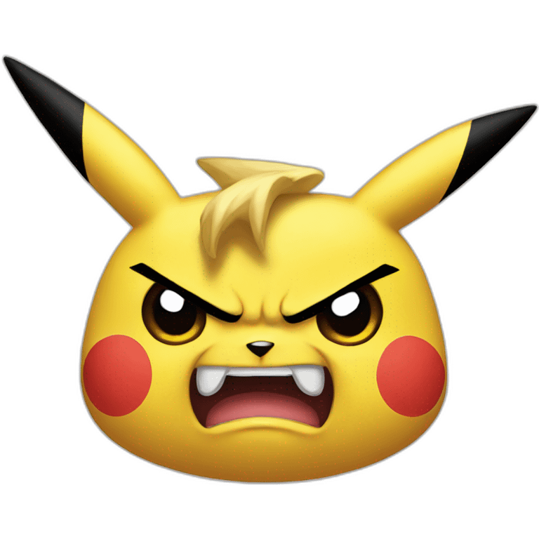 angry pikachu face emoji