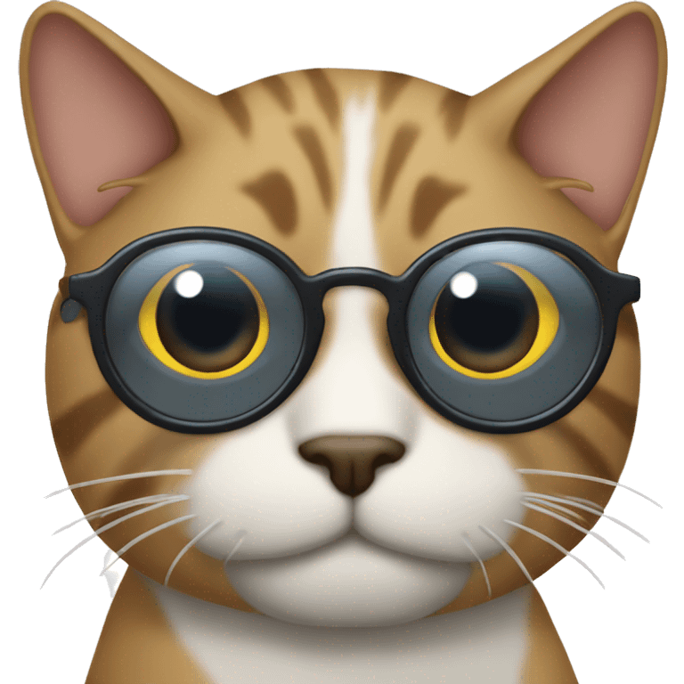 gato con lentes emoji