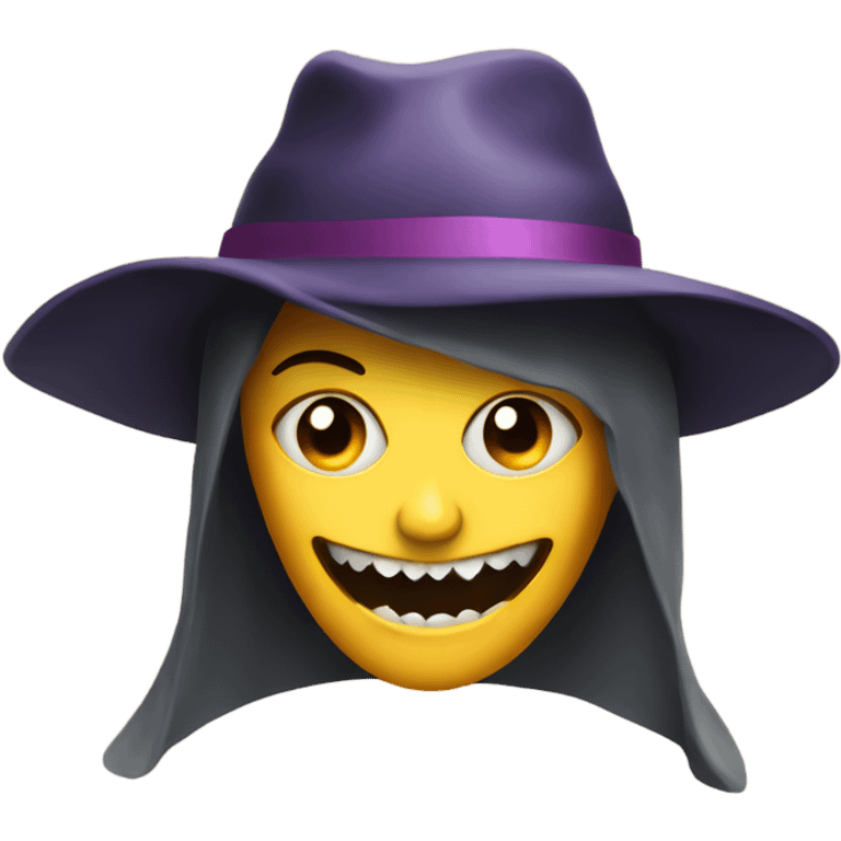 Scary hat on a lady emoji