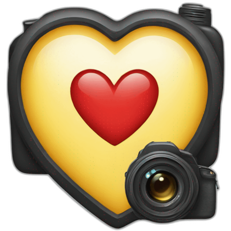 Heart with camera emoji