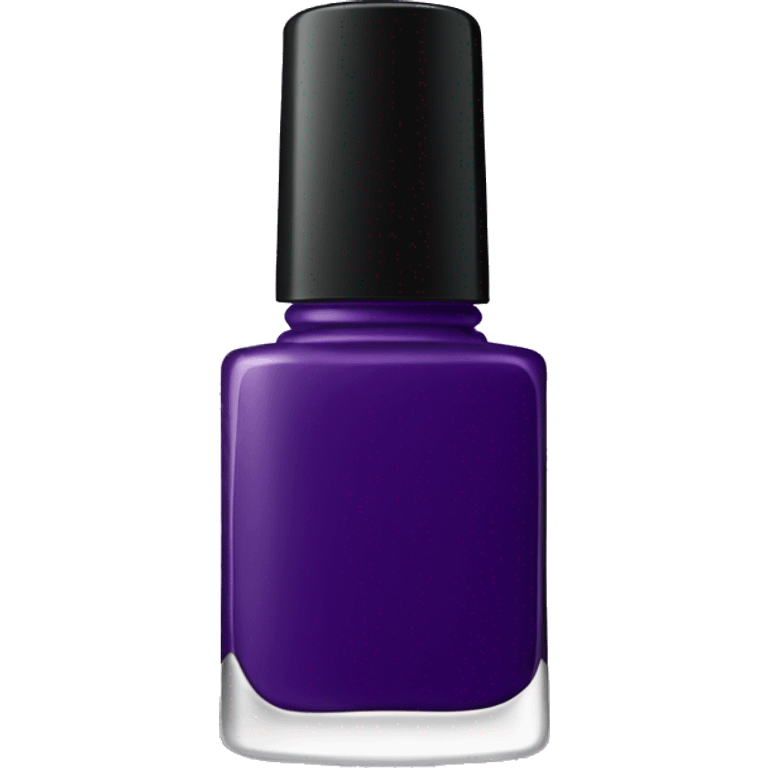 Dark purple bottle of nail polish with black lid emoji