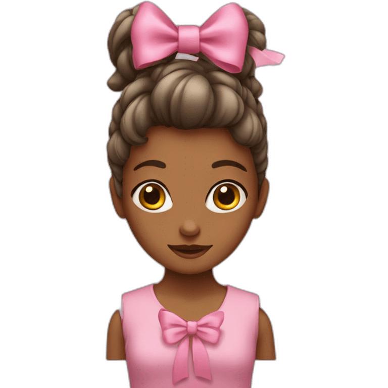 Girl with a bow on hair  emoji