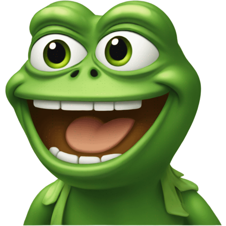 Excited pepe the frog emoji