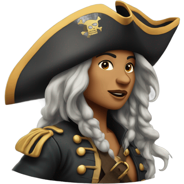 female pirate white emoji