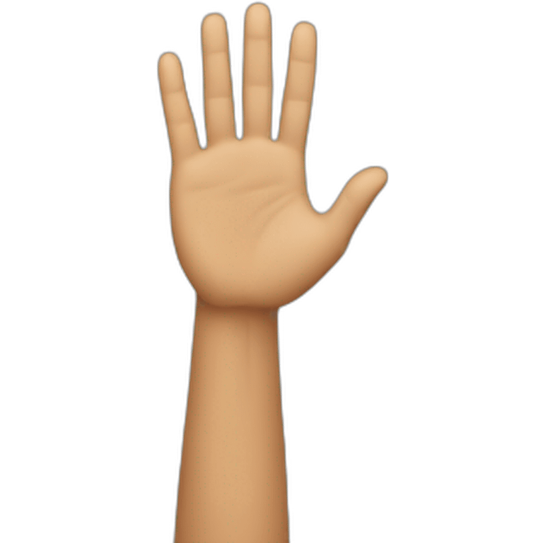 man with raised hand emoji