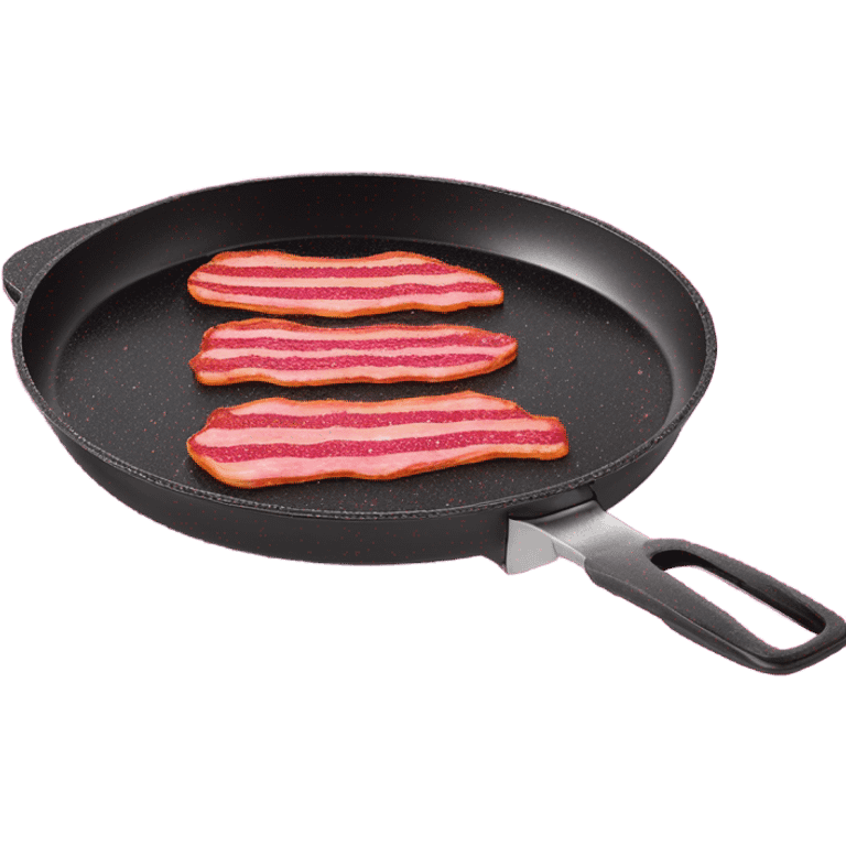 Hot pink bacon cooking on a hot pink griddle with glitter  emoji