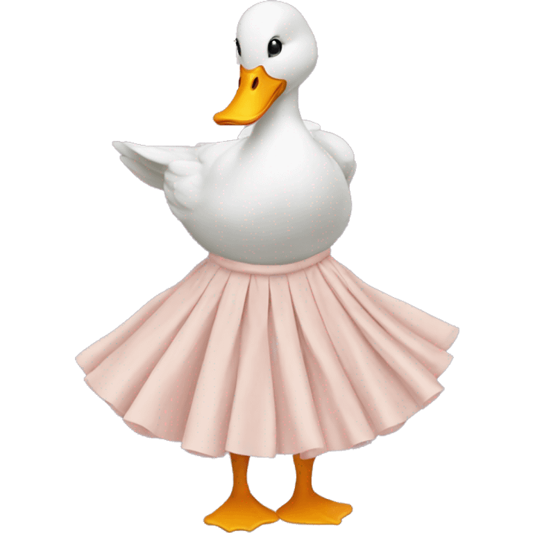 Duck with skirt emoji