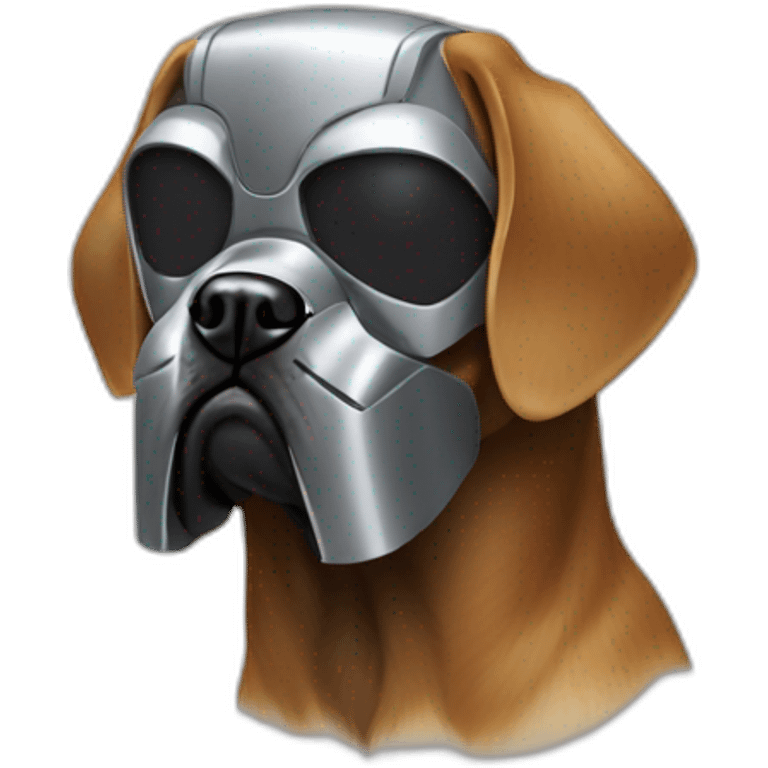 Dog with Mf doom emoji