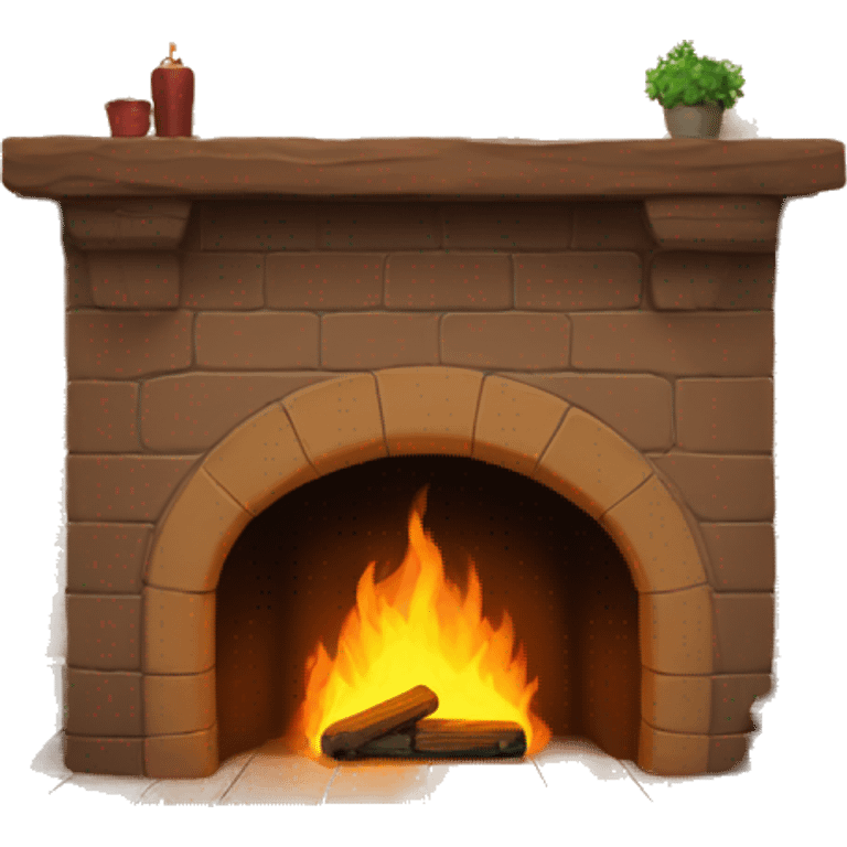 Warm fire place emoji