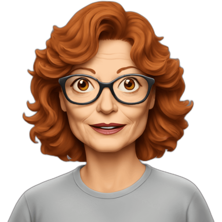 actor susan sarandon cartoon wearing tee  emoji