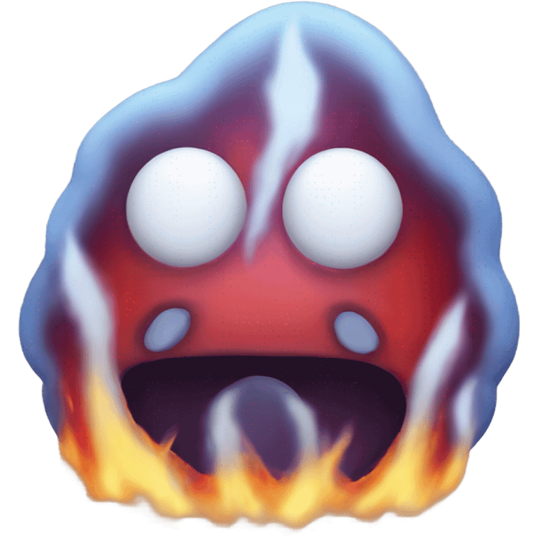 Fire blob emoji