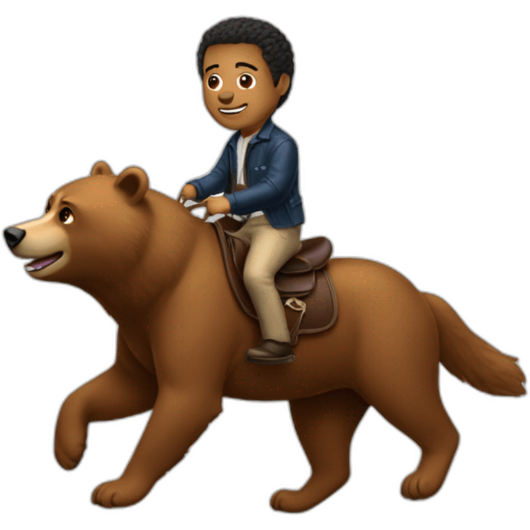 Charles do Bronx riding a bear  emoji