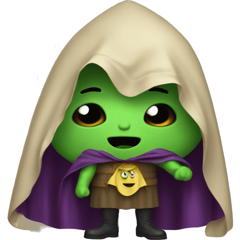 Booger with a cape emoji