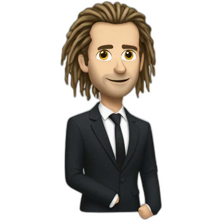 Macron wirh dreadlocks emoji