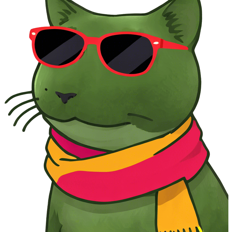 Cat with sunglasses emoji