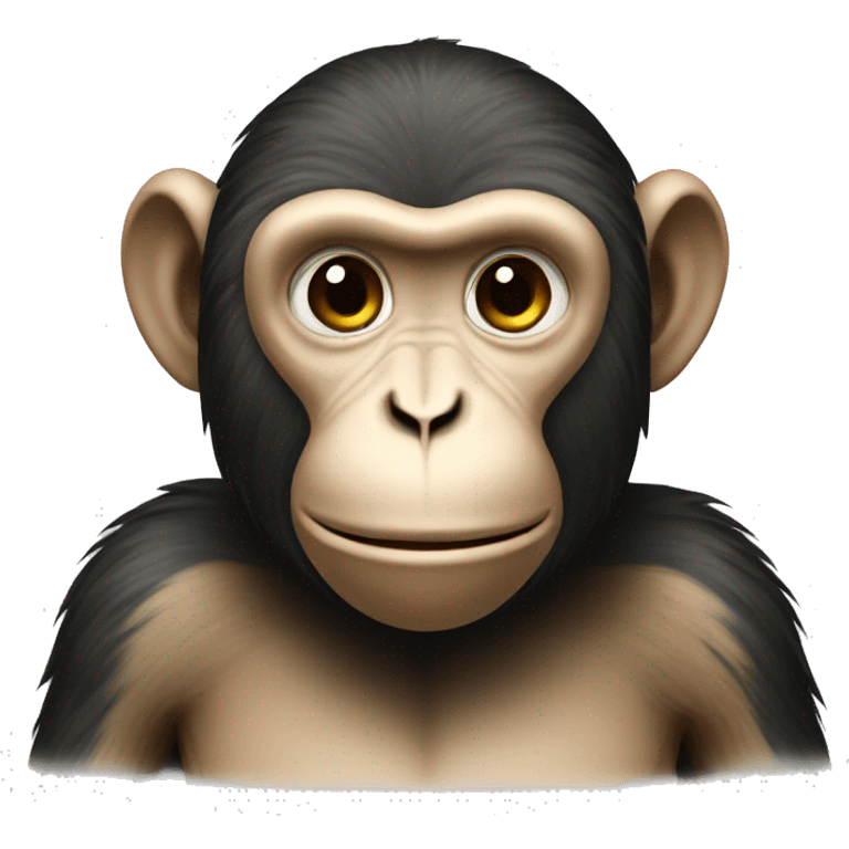 Monkey and white  emoji