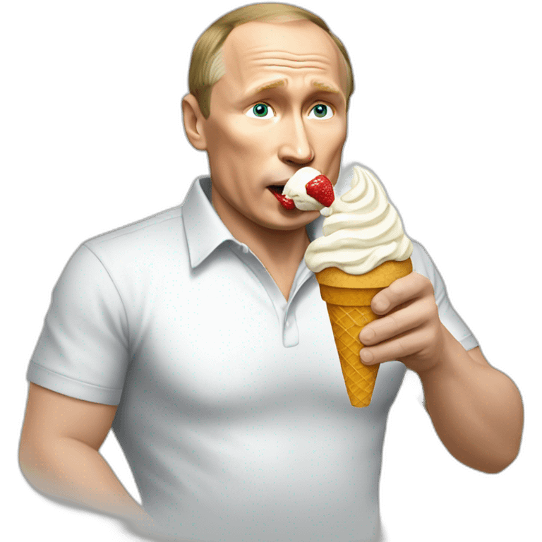 putin eating ice cream emoji