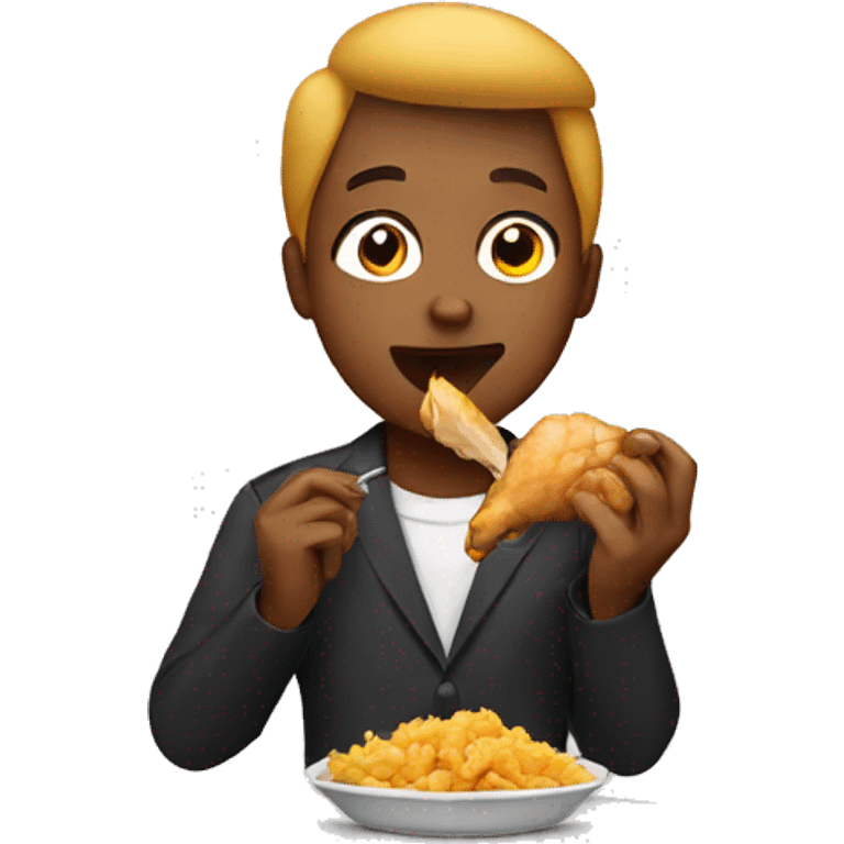 person eating chicken  emoji