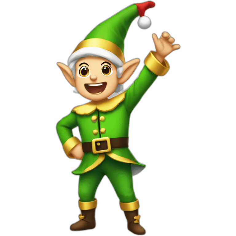 cheering elf emoji