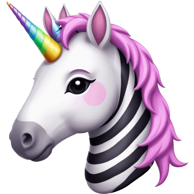 Zebra striped unicorn  emoji