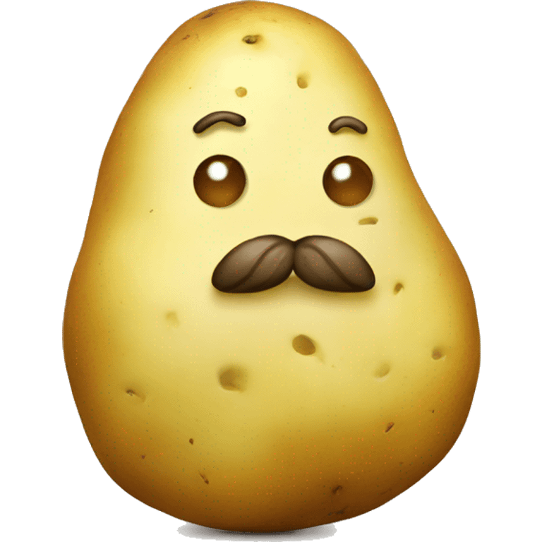 Potato with white wastache emoji