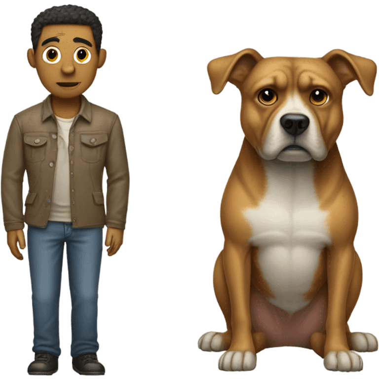 half dog half man with hands in his pockets emoji