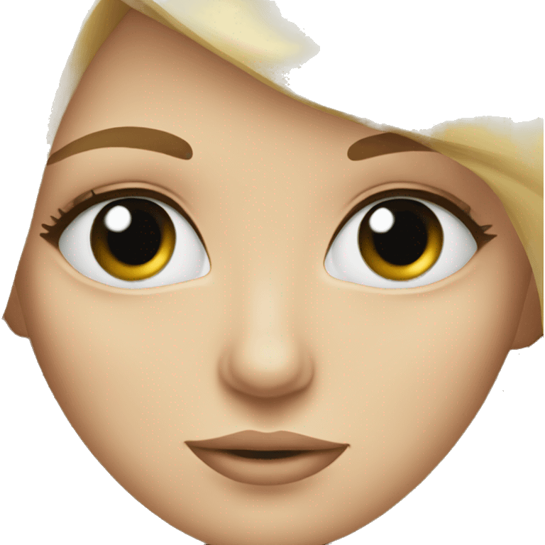 Blond girl blue eyes kissing  emoji