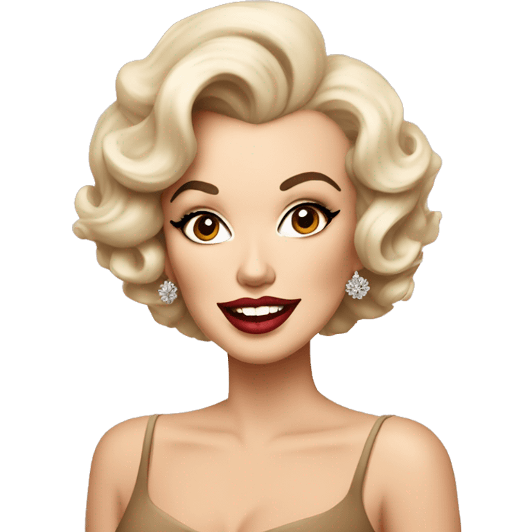 Marliyn monroe but tan wearing make up emoji