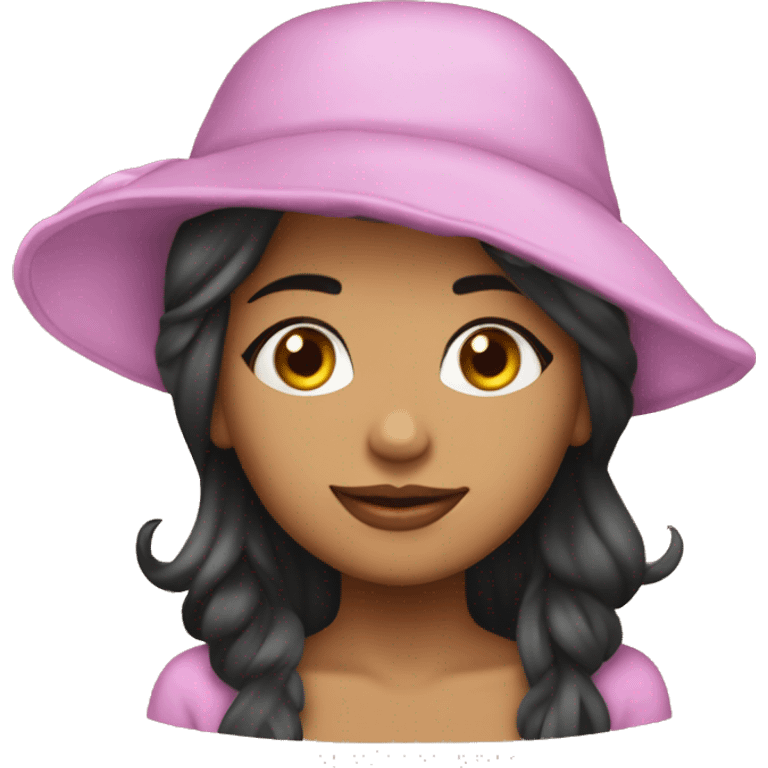 morena con gorro de satin para dormir  emoji