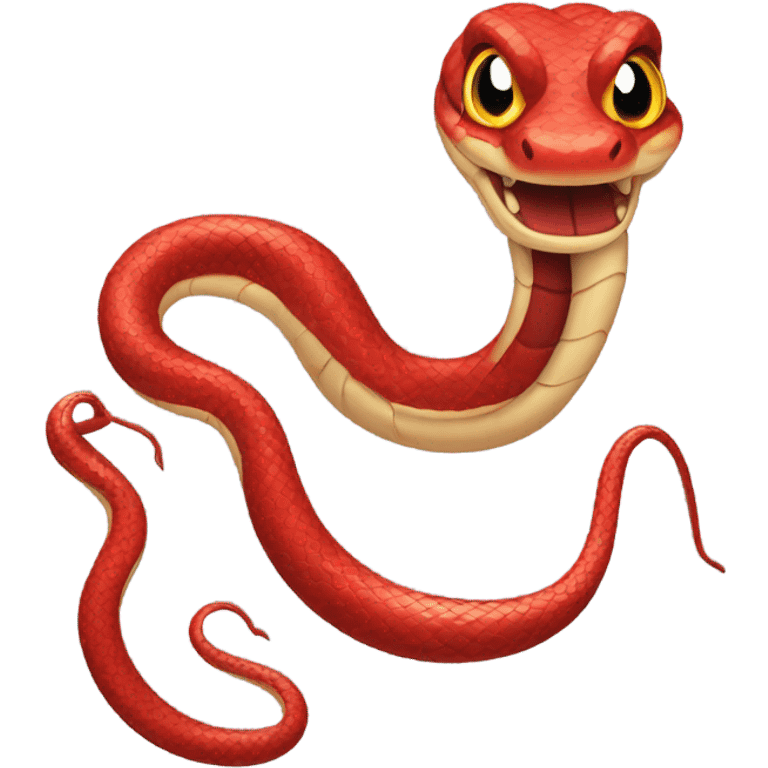 Snake in red with 2025 emoji