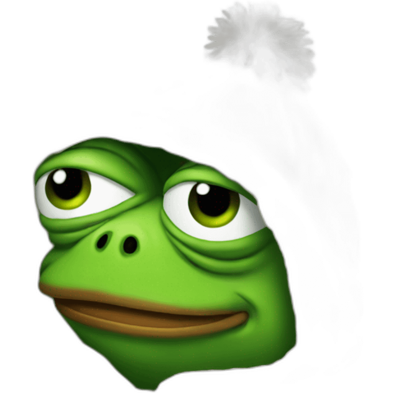 Pepe frog very cold emoji