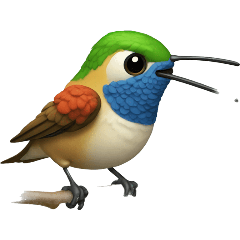 emoji de un colibrí bostezando  emoji