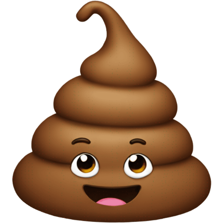 Poop wearing poop hat  emoji