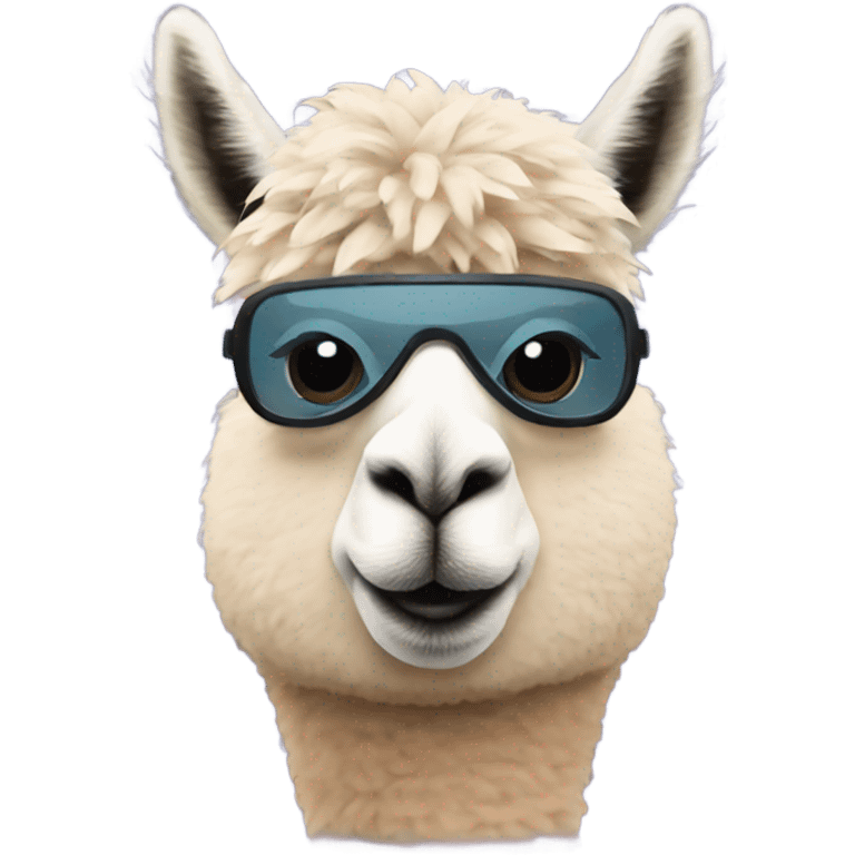 Alpaca in a covid mask emoji