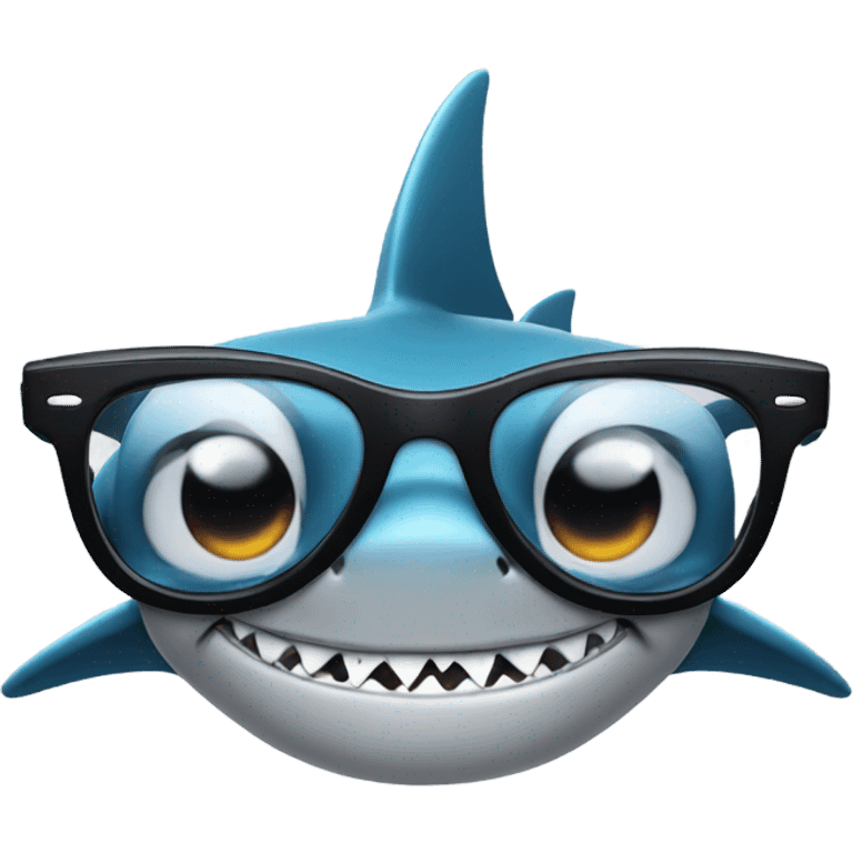 Shark with glasses  emoji