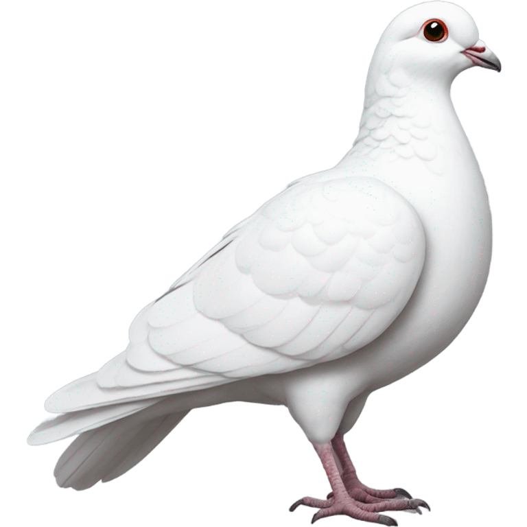 Realistic pigeon-white emoji