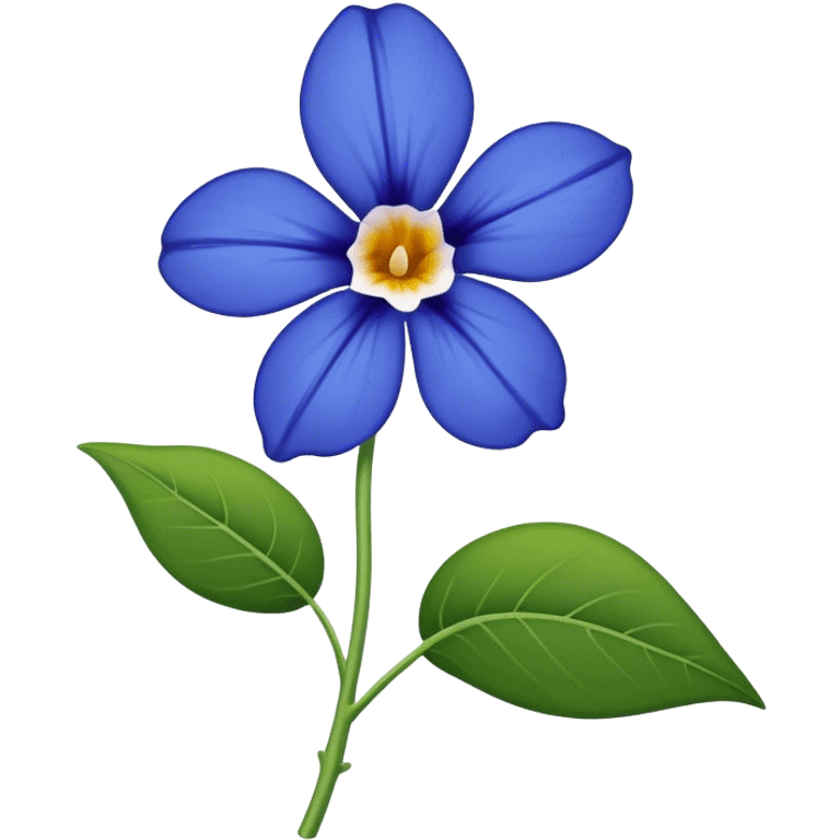 single Blue Thunbergia, straight stem emoji