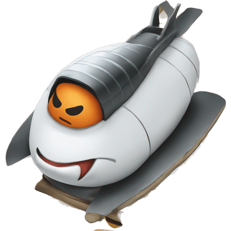 sushi rocketship emoji with engine fire at the bottom emoji