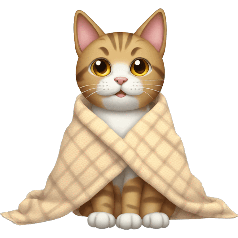  cat with blanket emoji