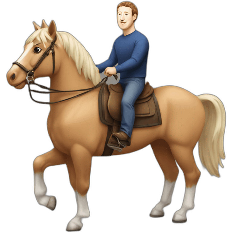 Mark Zuckerberg sur un cheval  emoji