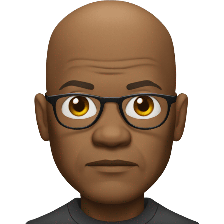 bald samuel l jackson serious emoji