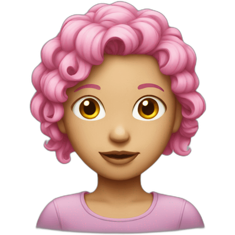 pink-haired girl emoji