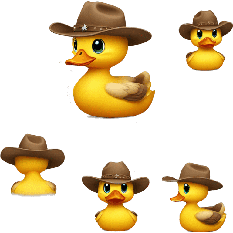 Baby duck in cowboy hat emoji