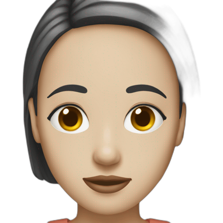 Mulher malhando emoji