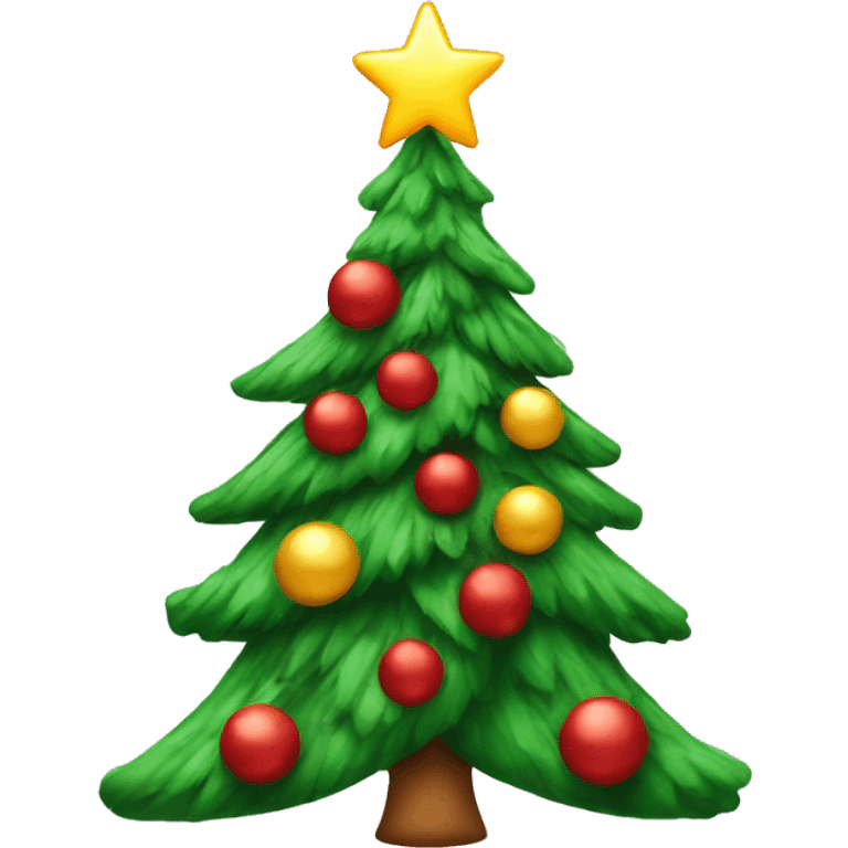 Cristmas tree with bow on top emoji