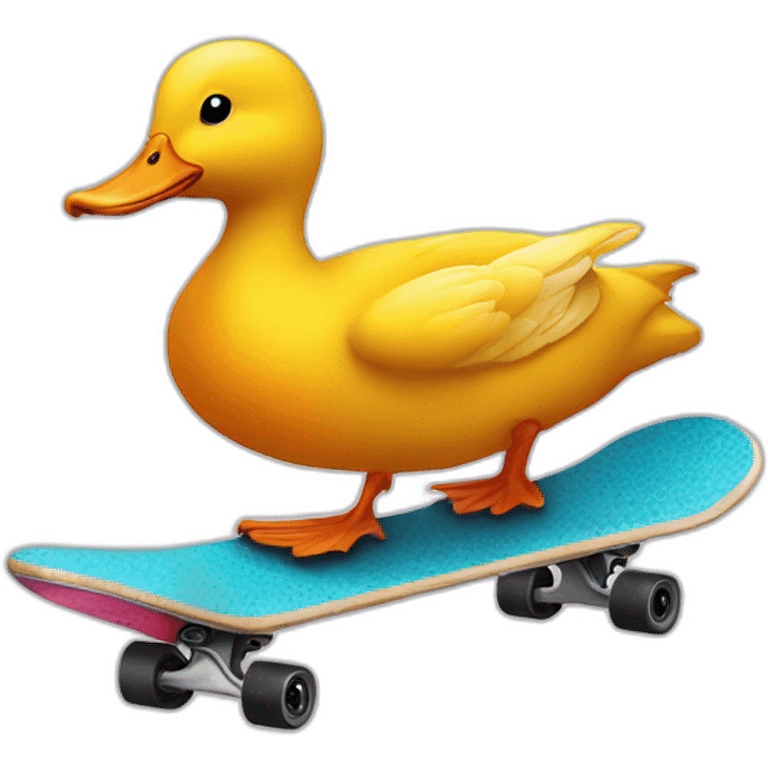 Skateboarding Duck emoji