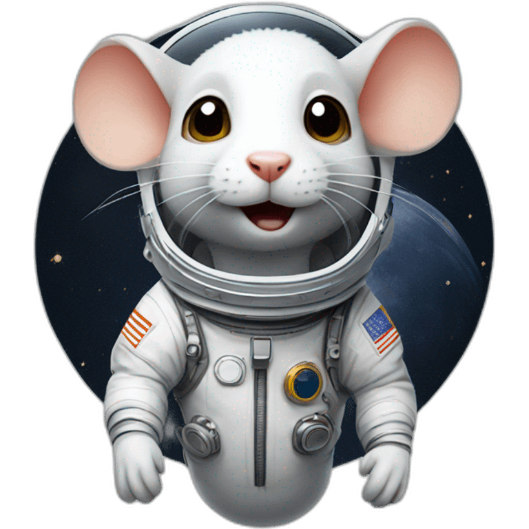 astronaut rat levitating emoji