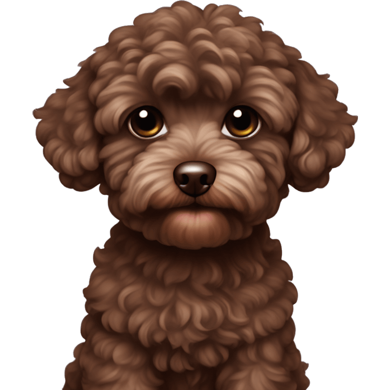 chocolate color maltipoo emoji