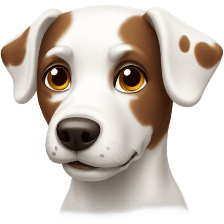 White dog with brown spots  emoji