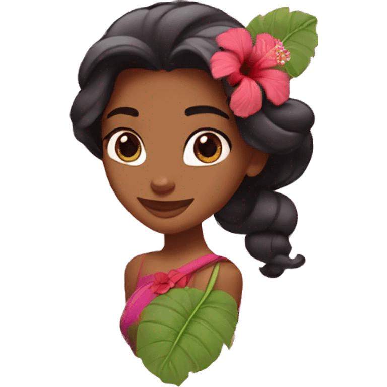  Hibiscus disney princess with Hibiscus flower emoji